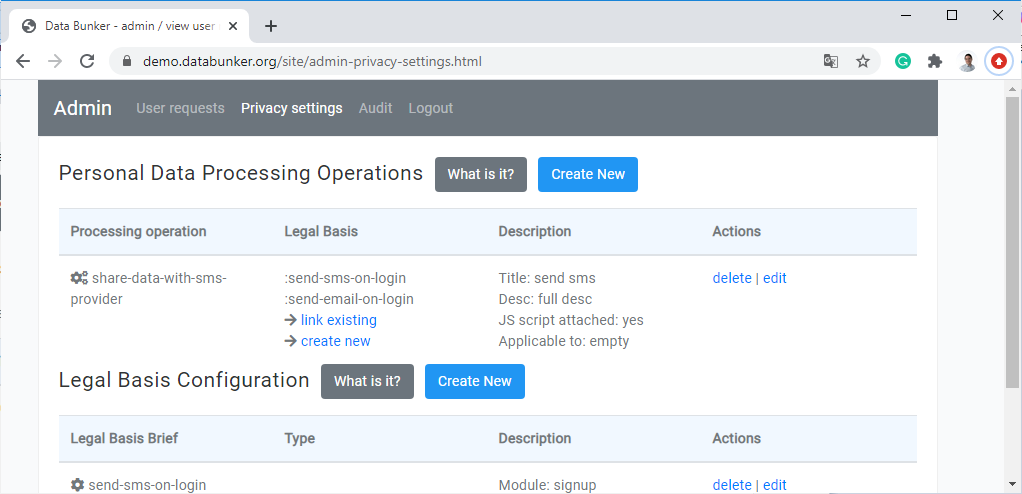 processing operationconfiguration